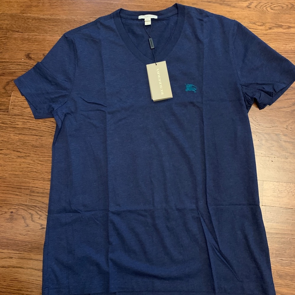 Burberry men's v neck t shirt